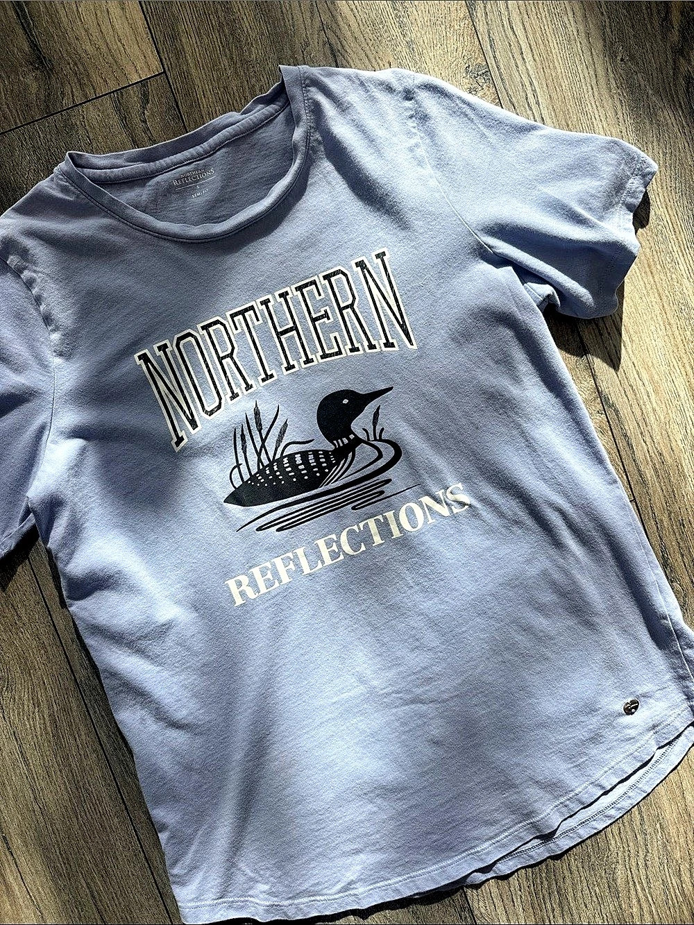 Northern Reflections Loon Graphic Tee Blue Small
